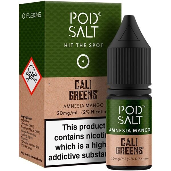 POD SALT - POD SALT AMNESIA MANGO 10ML NICOTINE SALT E-LIQUID FUSION (EN) – 20MG/ML - 10ML SALT NIC - Vapes Royale