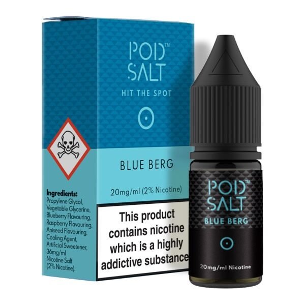 POD SALT - POD SALT BLUE BERG 10ML NICOTINE SALT E-LIQUID - 10ML SALT NIC - Vapes Royale