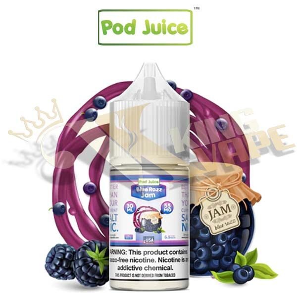 BLUE RAZZ JAM SALT BY POD JUICE