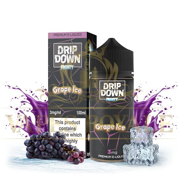 DRIP DOWN - BUY FROSTY GRAPE ICE BY DRIP DOWN – 100ML - 100ML E-LIQUID - Vapes Royale
