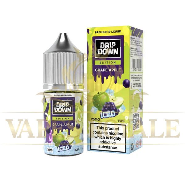 DRIP DOWN - BUY NEW GRAPE APPLE ICE SALT BY DRIP DOWN – 30ML - 30ML SALT NIC - Vapes Royale