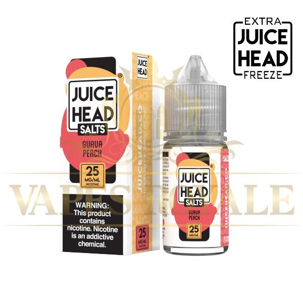 JUICE HEAD - BUY GUAVA PEACH SALT BY JUICE HEAD EXTRA FREEZE – 30ML - 30ML SALT NIC - Vapes Royale
