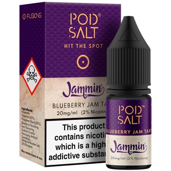 POD SALT - POD SALT BLUEBERRY JAM TART 10ML NICOTINE SALT E-LIQUID FUSION (EN) – 20MG/ML - 10ML SALT NIC - Vapes Royale