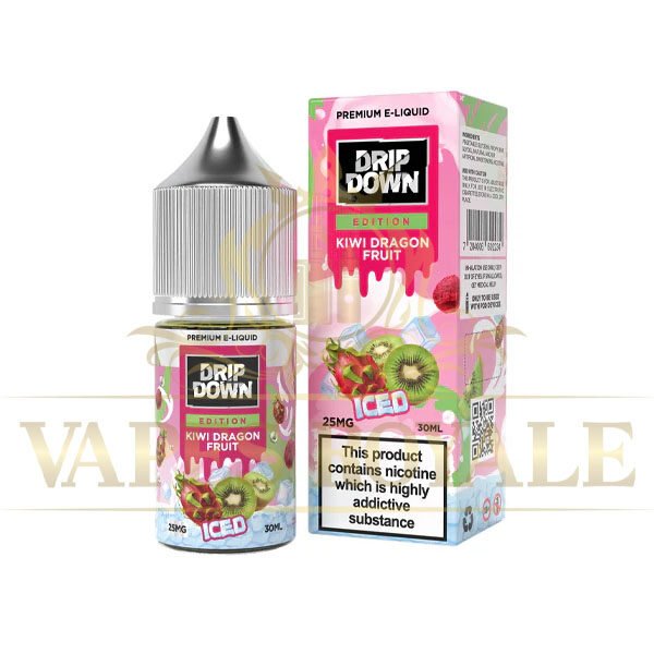 DRIP DOWN - BUY NEW KIWI DRAGONFRUIT ICE SALT BY DRIP DOWN – 30ML - 30ML SALT NIC - Vapes Royale