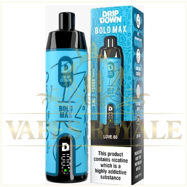 DRIP DOWN - BUY DRIP DOWN BOLD MAX DTL DISPOSABLE 15000 PUFFS - RDTA - Vapes Royale
