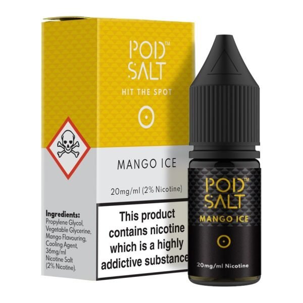 POD SALT - POD SALT MANGO ICE 10ML NICOTINE SALT E-LIQUID - 10ML SALT NIC - Vapes Royale