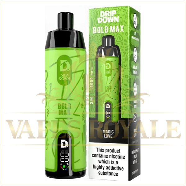 DRIP DOWN - BUY DRIP DOWN BOLD MAX DTL DISPOSABLE 15000 PUFFS - RDTA - Vapes Royale