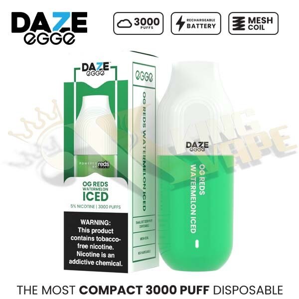 REDS - BUY 7DAZE EGGE 3000 PUFFS 50MG NICOTINE DISPOSABLE VAPE - DISPOSABLES - Vapes Royale
