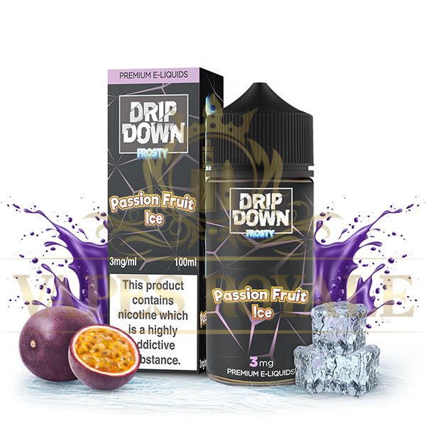 DRIP DOWN - BUY FROSTY PASSION FRUIT ICE BY DRIP DOWN – 100ML - 100ML E-LIQUID - Vapes Royale
