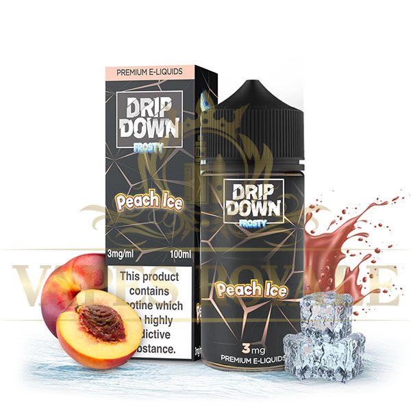 DRIP DOWN - BUY FROSTY PEACH ICE BY DRIP DOWN – 100ML - 100ML E-LIQUID - Vapes Royale