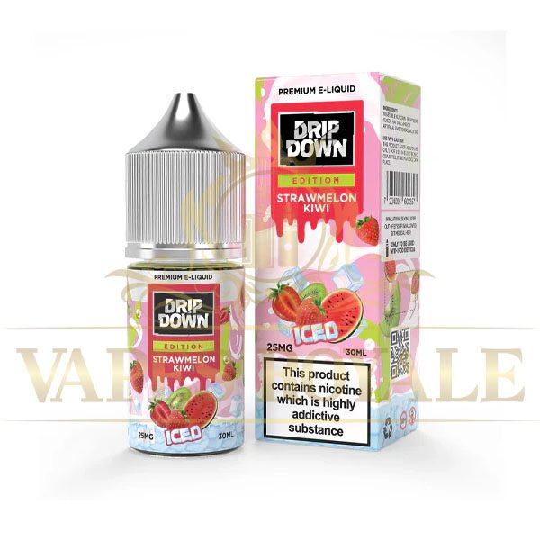 DRIP DOWN - BUY NEW STRAWMELON KIWI ICE SALT BY DRIP DOWN – 30ML - 30ML SALT NIC - Vapes Royale