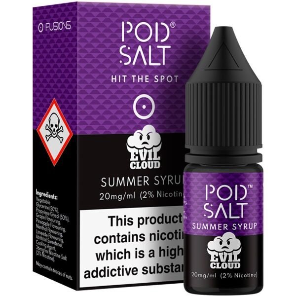 POD SALT - POD SALT SUMMER SYRUP 10ML NICOTINE SALT E-LIQUID FUSION (EN) – 20MG/ML - 10ML SALT NIC - Vapes Royale