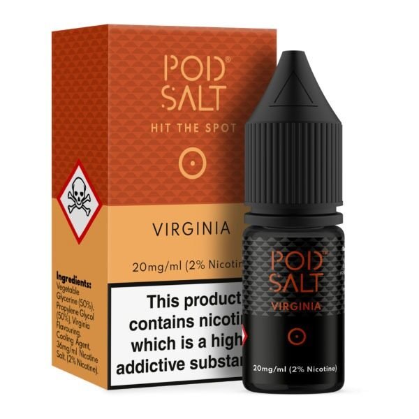 POD SALT - POD SALT VIRGINIA 10ML NICOTINE SALT E-LIQUID - 10ML SALT NIC - Vapes Royale