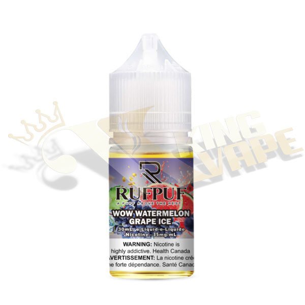 RUFPUF - WOW WATERMELON GRAPE ICE SALT BY RUFPUF 30ML - 30ML SALT NIC - Vapes Royale