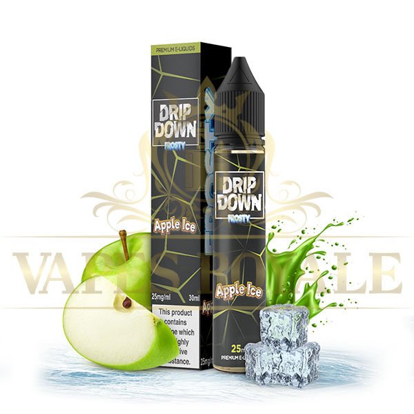 DRIP DOWN - BUY FROSTY APPLE ICE SALT BY DRIP DOWN – 30ML - 30ML SALT NIC - Vapes Royale
