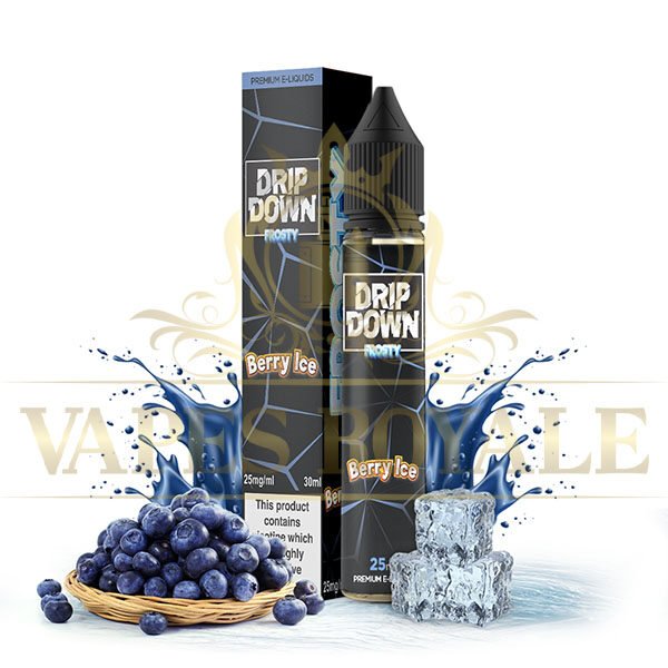 DRIP DOWN - BUY FROSTY BERRY ICE SALT BY DRIP DOWN – 30ML - 30ML SALT NIC - Vapes Royale