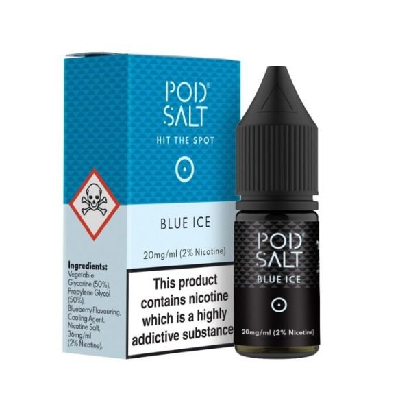 POD SALT - POD SALT BLUE ICE 10ML NICOTINE SALT E-LIQUID - 10ML SALT NIC - Vapes Royale
