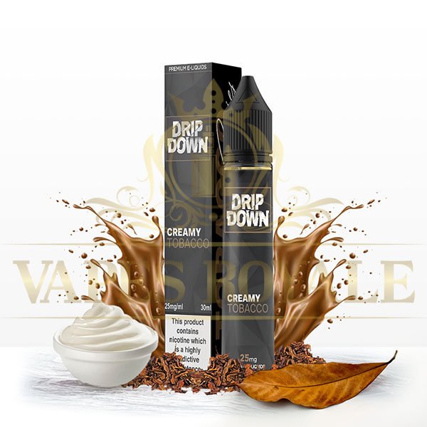 DRIP DOWN - BUY CREAMY TOBACCO SALT BY DRIP DOWN – 30ML - 30ML SALT NIC - Vapes Royale