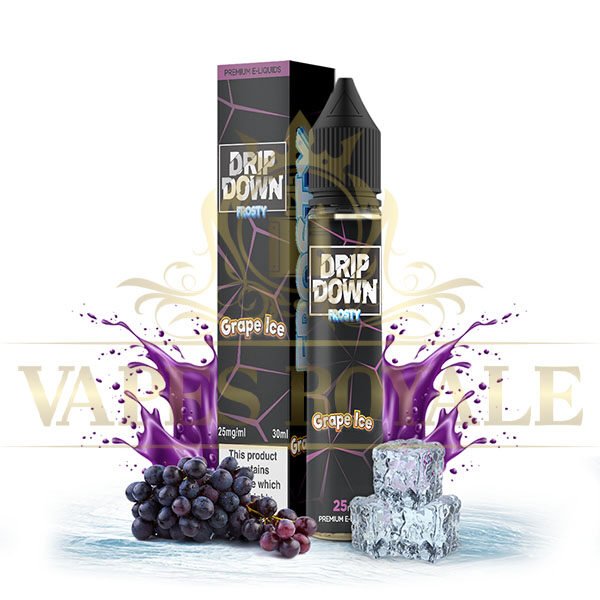 DRIP DOWN - BUY FROSTY GRAPE ICE SALT BY DRIP DOWN – 30ML - 30ML SALT NIC - Vapes Royale