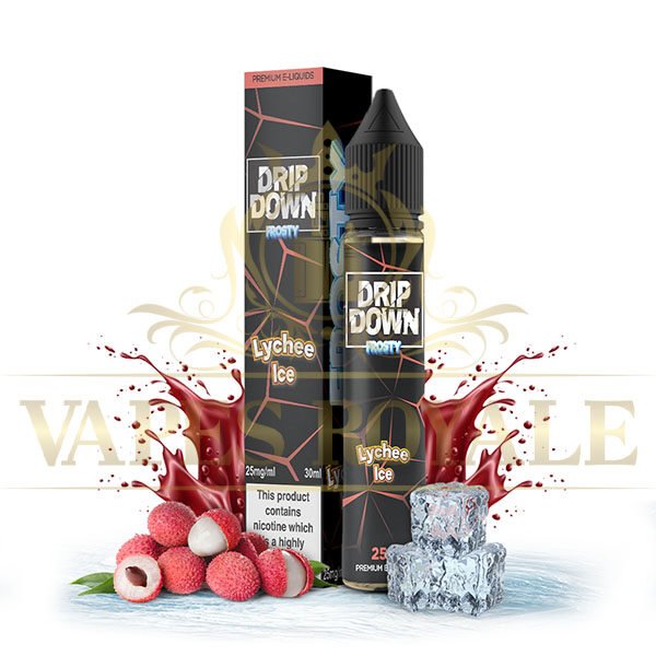 DRIP DOWN - BUY FROSTY LYCHEE ICE SALT BY DRIP DOWN – 30ML - 30ML SALT NIC - Vapes Royale