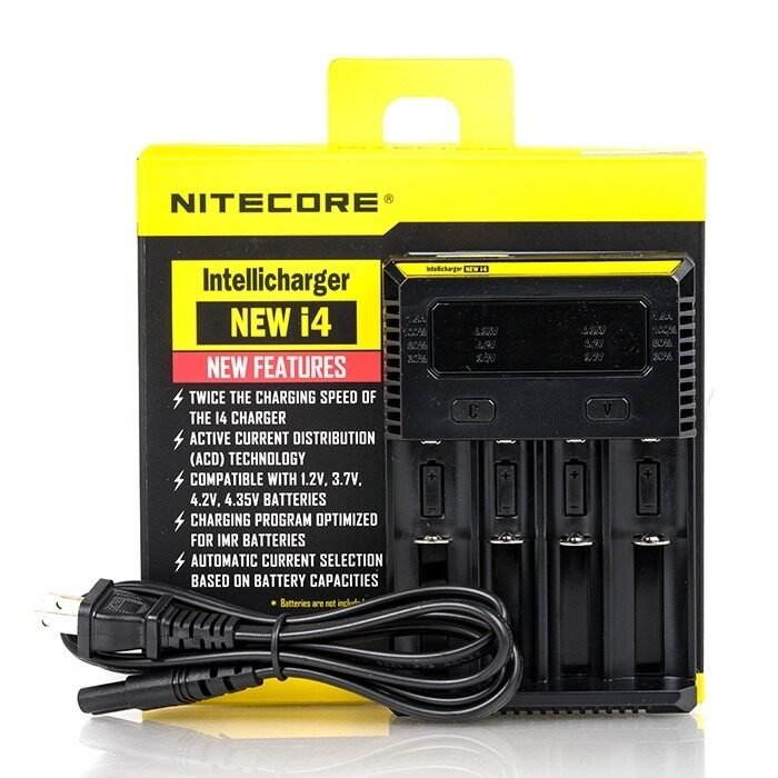 NITECORE - NITECORE I4 BATTERY CHARGER V2 (4-BAY) - CHARGERS - Vapes Royale