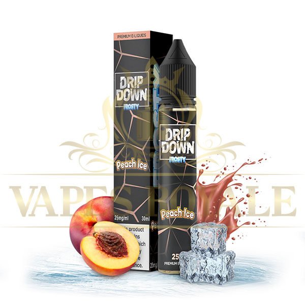 DRIP DOWN - BUY FROSTY PEACH ICE SALT BY DRIP DOWN – 30ML - 30ML SALT NIC - Vapes Royale