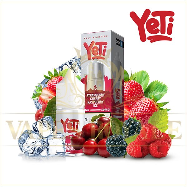 BUY STRAWBERRY CHERRY RASPBERRY ICE SALT BY YETI - 30ML